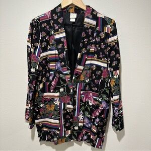 Seruchi Vintage Lightweight Floral Blazer